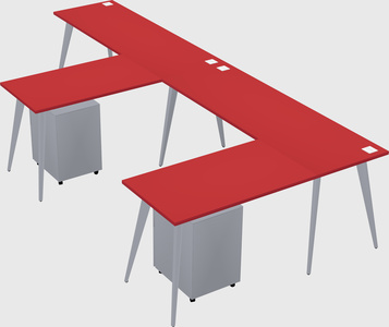 Modern l-shaped office desk