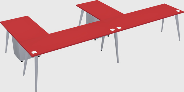 Modern l-shaped office desk