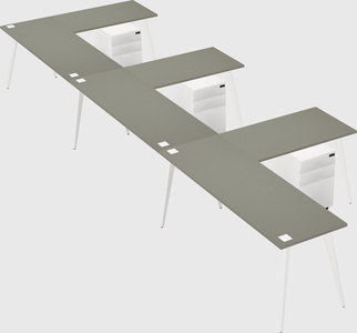 Modern l-shaped office desk