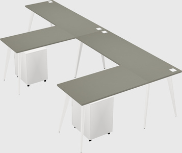 Modern l-shaped office desk