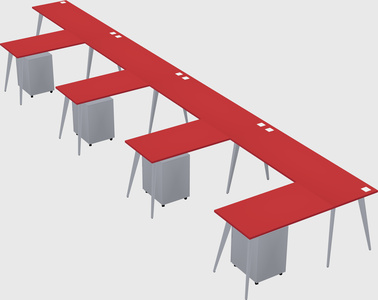 Modern l-shaped office desk