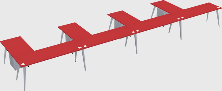 Modern l-shaped office desk