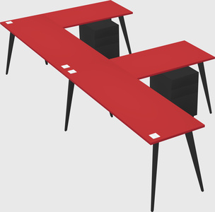 Modern l-shaped office desk