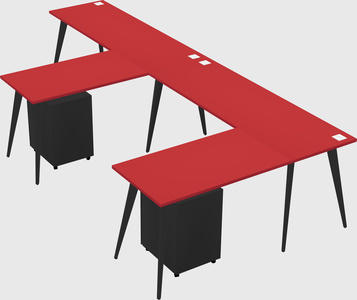 Modern l-shaped office desk