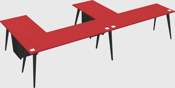 Modern l-shaped office desk