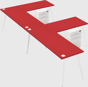 Modern l-shaped office desk