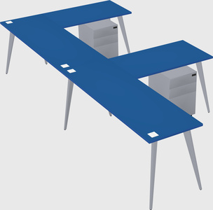 Modern l-shaped office desk