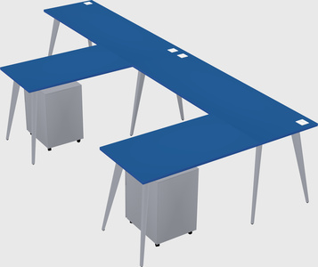 Modern l-shaped office desk
