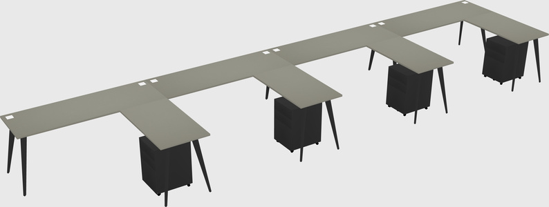 Modern L-shaped Office Desk