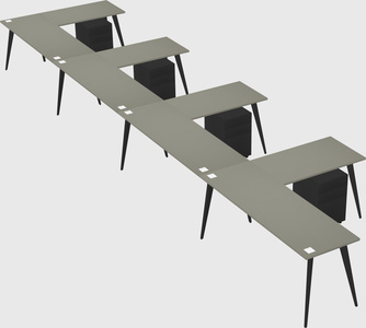 Modern l-shaped office desk