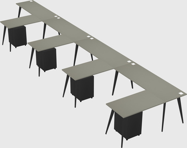 Modern l-shaped office desk