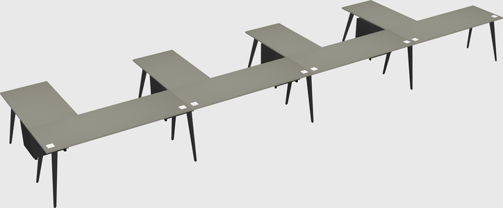 Modern l-shaped office desk