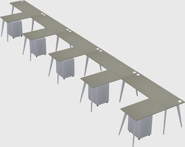 Modern l-shaped office desk