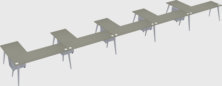 Modern l-shaped office desk