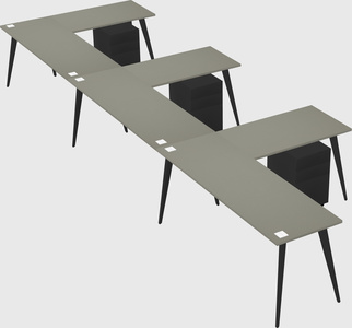 Modern l-shaped office desk