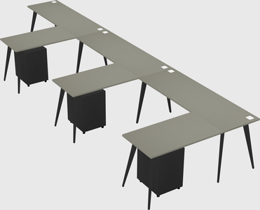 Modern l-shaped office desk