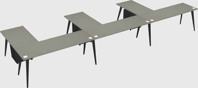 Modern l-shaped office desk
