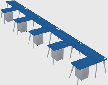 Modern l-shaped office desk