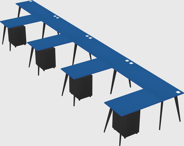 Modern l-shaped office desk