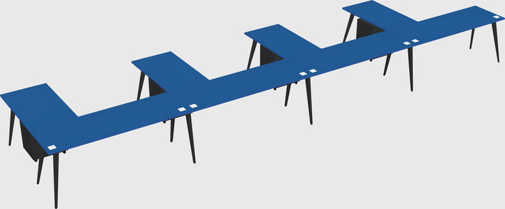 Modern l-shaped office desk