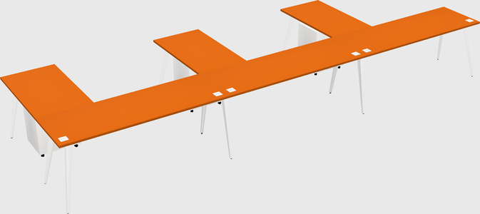 Modern l-shaped office desk
