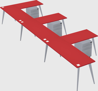 Modern l-shaped office desk