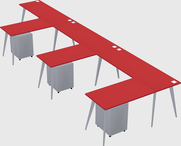Modern l-shaped office desk