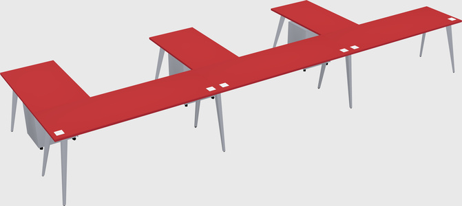 Modern l-shaped office desk