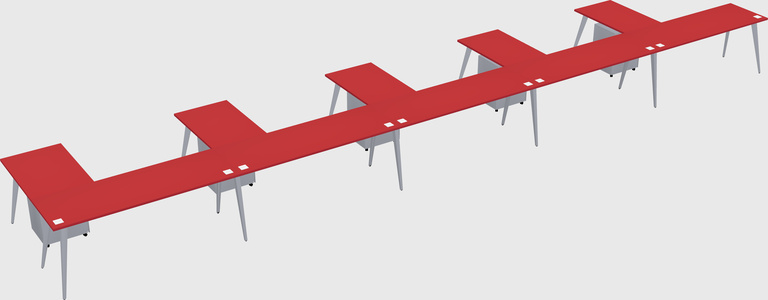 Modern l-shaped office desk