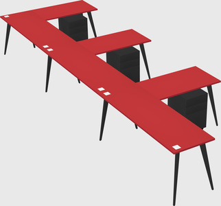 Modern l-shaped office desk