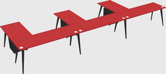 Modern l-shaped office desk