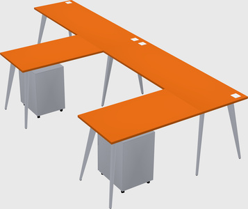 Modern l-shaped office desk