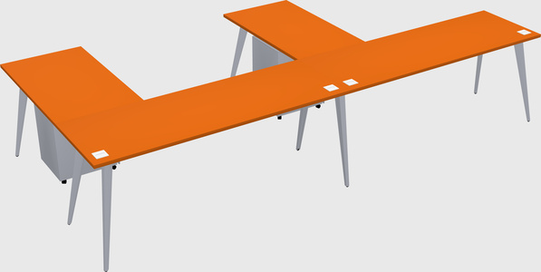 Modern l-shaped office desk