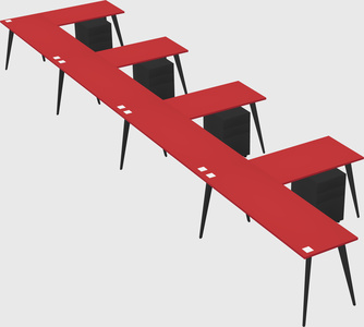 Modern l-shaped office desk