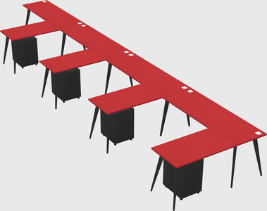 Modern l-shaped office desk