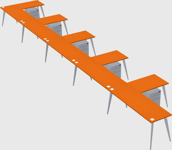 Modern l-shaped office desk