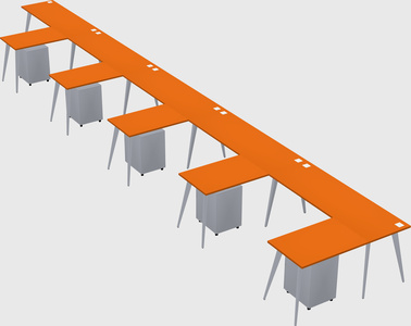 Modern l-shaped office desk