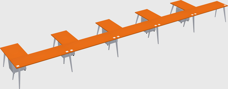 Modern l-shaped office desk