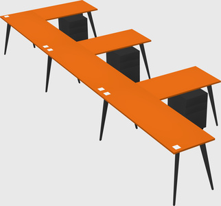 Modern l-shaped office desk