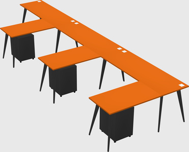 Modern l-shaped office desk