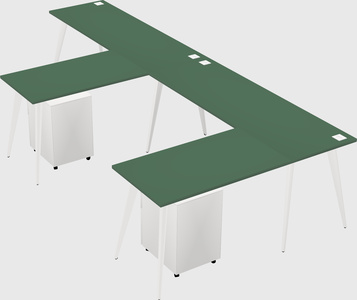 Modern l-shaped office desk