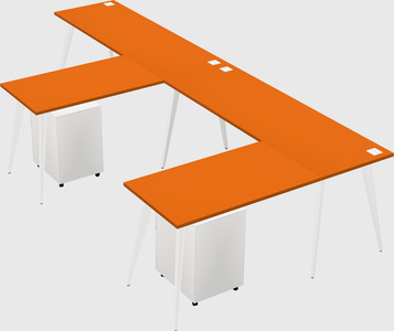Modern l-shaped office desk