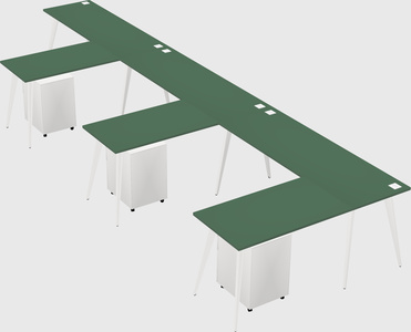 Modern l-shaped office desk