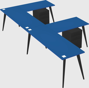 Modern l-shaped office desk