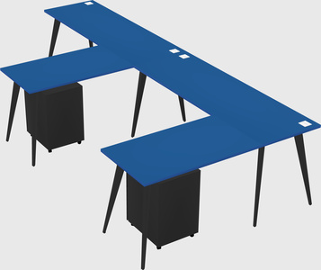 Modern l-shaped office desk