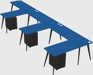 Modern l-shaped office desk