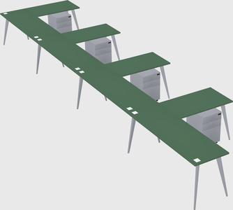Modern l-shaped office desk