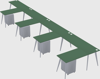 Modern l-shaped office desk