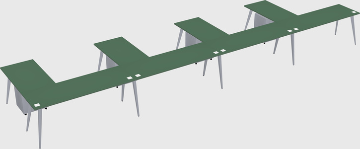 Modern l-shaped office desk