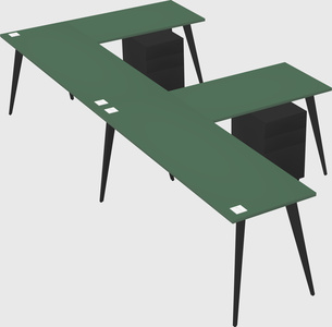 Modern l-shaped office desk